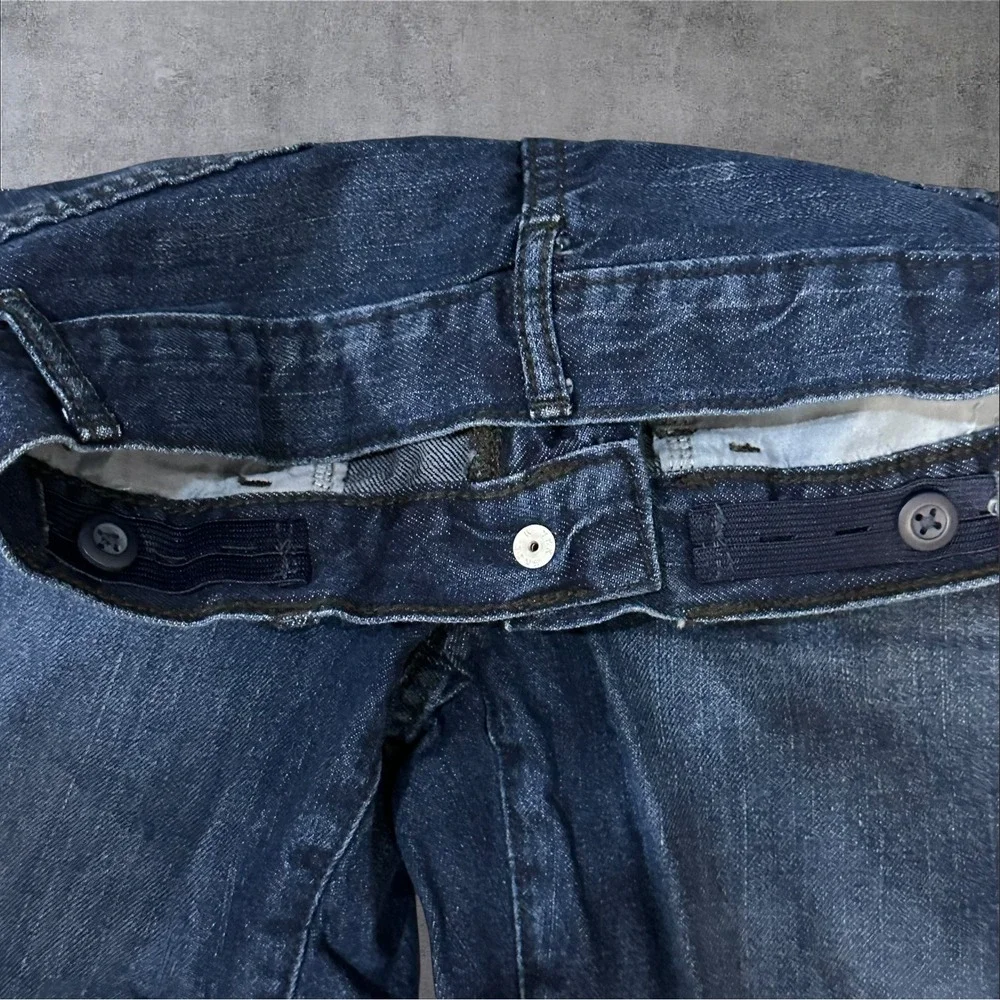 Childrens Place Boys Straight Fit Denim Jeans 7 Husky Blue Wash Adjustable Waist